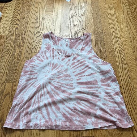 Athleta Pink Tie Dye Palermo Pink Plus Size Muscle Workout Tank - 1X - Picture 2 of 6